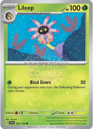 Pokemon TCG - SV07: Stellar Crown - Lileep - 005/142