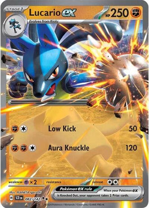 Pokemon TCG - SV07: Stellar Crown - Lucario ex - 082/142 - Holofoil