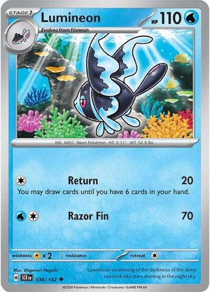 Pokemon TCG - SV07: Stellar Crown - Lumineon - 036/142