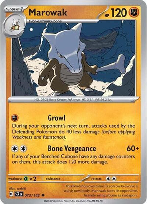 Pokemon TCG - SV07: Stellar Crown - Marowak - 073/142
