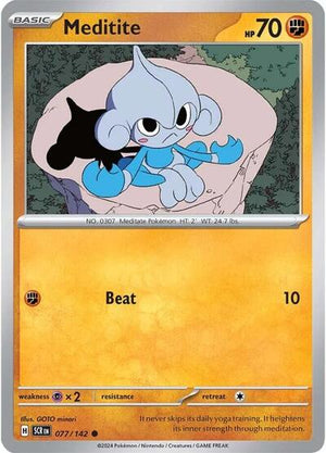 Pokemon TCG - SV07: Stellar Crown - Meditite - 077/142