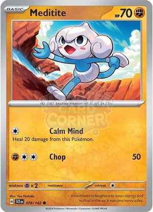 Pokemon TCG - SV07: Stellar Crown - Meditite - 078/142