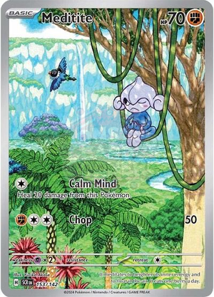 Pokemon TCG - SV07: Stellar Crown - Meditite - 153/142 - Holofoil