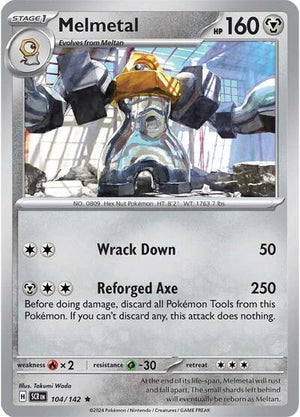 Pokemon TCG - SV07: Stellar Crown - Melmetal - 104/142 - Reverse Holofoil