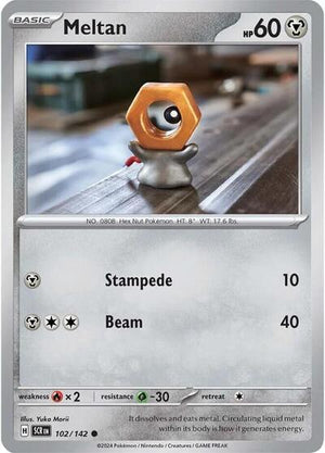 Pokemon TCG - SV07: Stellar Crown - Meltan - 102/142 - Reverse Holofoil