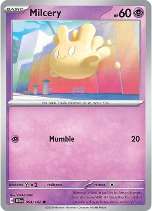 Pokemon TCG - SV07: Stellar Crown - Milcery - 064/142 - Reverse Holofoil