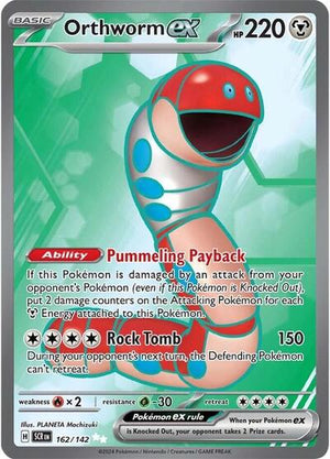 Pokemon TCG - SV07: Stellar Crown - Orthworm ex - 162/142 - Holofoil