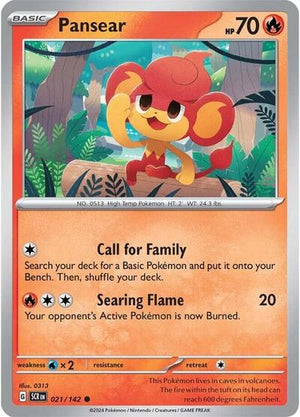 Pokemon TCG - SV07: Stellar Crown - Pansear - 021/142