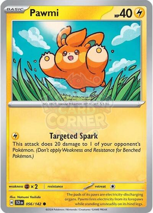 Pokemon TCG - SV07: Stellar Crown - Pawmi - 056/142 - Reverse Holofoil