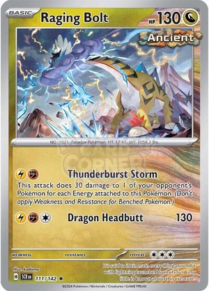 Pokemon TCG - SV07: Stellar Crown - Raging Bolt - 111/142 - Reverse Holofoil