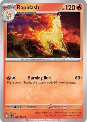 Pokemon TCG - SV07: Stellar Crown - Rapidash - 020/142