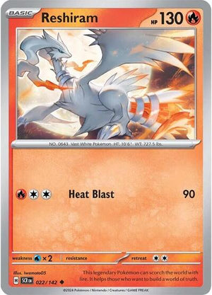Pokemon TCG - SV07: Stellar Crown - Reshiram - 022/142
