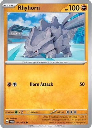 Pokemon TCG - SV07: Stellar Crown - Rhyhorn - 074/142
