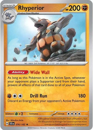 Pokemon TCG - SV07: Stellar Crown - Rhyperior - 076/142 - Holofoil