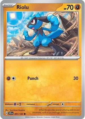 Pokemon TCG - SV07: Stellar Crown - Riolu - 081/142