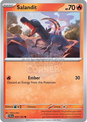 Pokemon TCG - SV07: Stellar Crown - Salandit - 023/142 - Reverse Holofoil