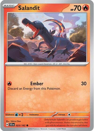 Pokemon TCG - SV07: Stellar Crown - Salandit - 023/142
