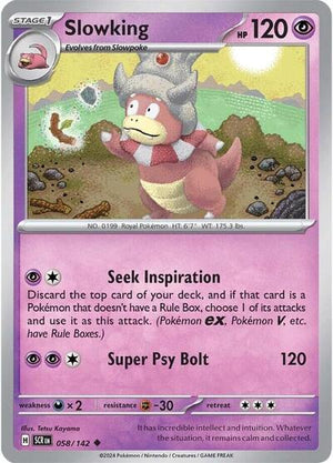 Pokemon TCG - SV07: Stellar Crown - Slowking - 058/142 - Reverse Holofoil