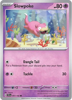 Pokemon TCG - SV07: Stellar Crown - Slowpoke - 057/142 - Reverse Holofoil