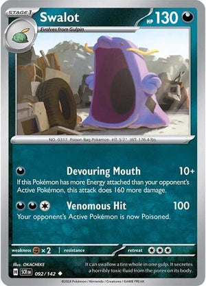 Pokemon TCG - SV07: Stellar Crown - Swalot - 092/142 - Reverse Holofoil