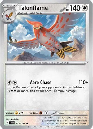 Pokemon TCG - SV07: Stellar Crown - Talonflame - 123/142 - Reverse Holofoil