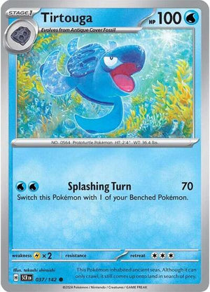 Pokemon TCG - SV07: Stellar Crown - Tirtouga - 037/142 - Reverse Holofoil