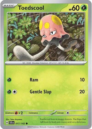 Pokemon TCG - SV07: Stellar Crown - Toedscool - 017/142 - Reverse Holofoil