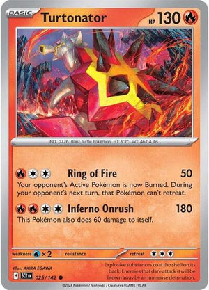 Pokemon TCG - SV07: Stellar Crown - Turtonator - 025/142