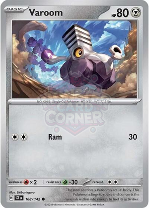 Pokemon TCG - SV07: Stellar Crown - Varoom - 108/142 - Reverse Holofoil