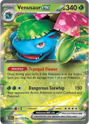 Pokemon TCG - SV07: Stellar Crown - Venusaur ex - 001/142 - Holofoil