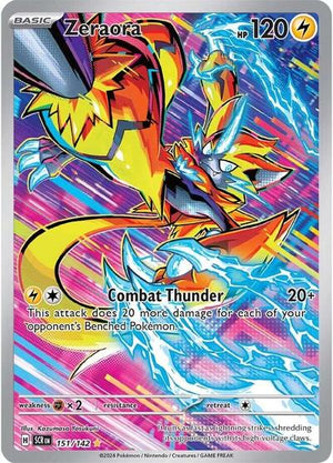 Pokemon TCG - SV07: Stellar Crown - Zeraora - 151/142 - Holofoil