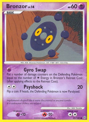Pokemon TCG - Stormfront - Bronzor - 55/100 - Reverse Holofoil