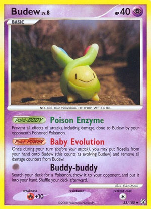 Pokemon TCG - Stormfront - Budew - 33/100 - Reverse Holofoil