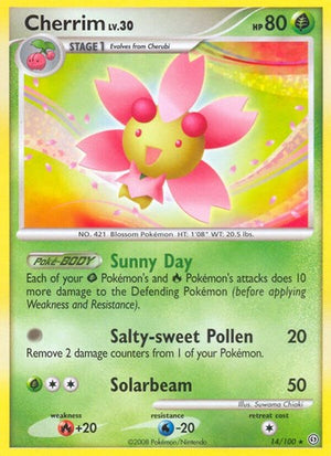 Pokemon TCG - Stormfront - Cherrim - 14/100 - Reverse Holofoil