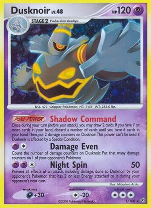 Pokemon TCG - Stormfront - Dusknoir - 1/100 - Holofoil