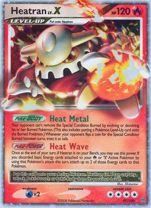 Pokemon TCG - Stormfront - Heatran LV.X - 97/100 - Holofoil