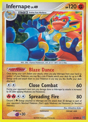 Pokemon TCG - Stormfront - Infernape - 3/100 - Reverse Holofoil