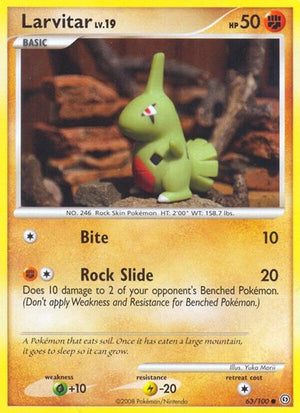 Pokemon TCG - Stormfront - Larvitar - 63/100 - Reverse Holofoil