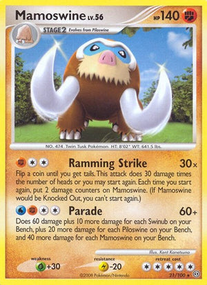 Pokemon TCG - Stormfront - Mamoswine - 21/100 - Reverse Holofoil