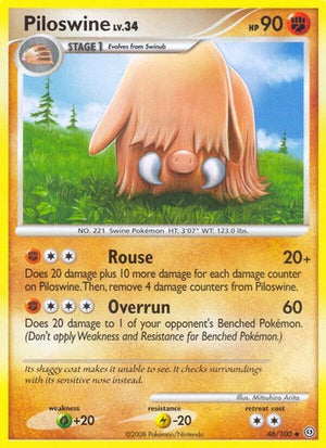 Pokemon TCG - Stormfront - Piloswine - 46/100 - Reverse Holofoil