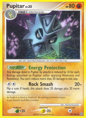 Pokemon TCG - Stormfront - Pupitar - 47/100 - Reverse Holofoil