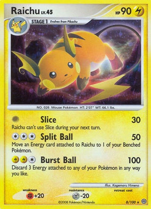 Pokemon TCG - Stormfront - Raichu - 8/100 - Reverse Holofoil
