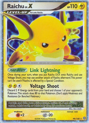 Pokemon TCG - Stormfront - Raichu LV.X - 99/100 - Holofoil