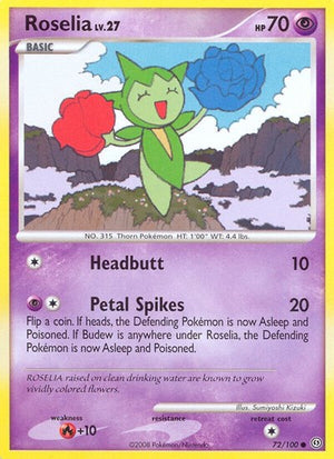 Pokemon TCG - Stormfront - Roselia - 72/100 - Reverse Holofoil