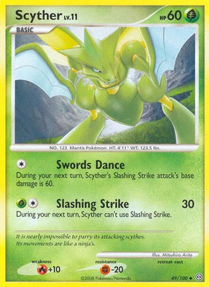Pokemon TCG - Stormfront - Scyther - 49/100 - Reverse Holofoil