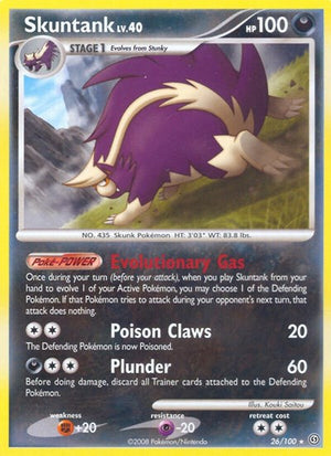 Pokemon TCG - Stormfront - Skuntank - 26/100 - Reverse Holofoil