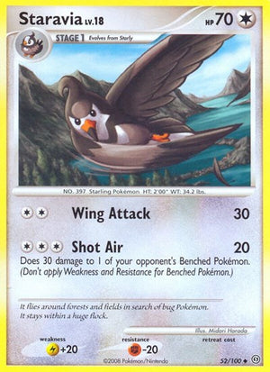 Pokemon TCG - Stormfront - Staravia - 52/100 - Reverse Holofoil