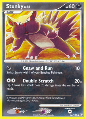 Pokemon TCG - Stormfront - Stunky - 76/100 - Reverse Holofoil