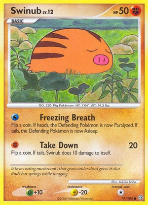 Pokemon TCG - Stormfront - Swinub - 77/100