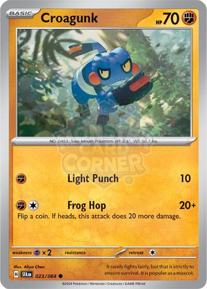 Pokemon TCG - SV: Shrouded Fable - Croagunk - 023/064 - Reverse Holofoil